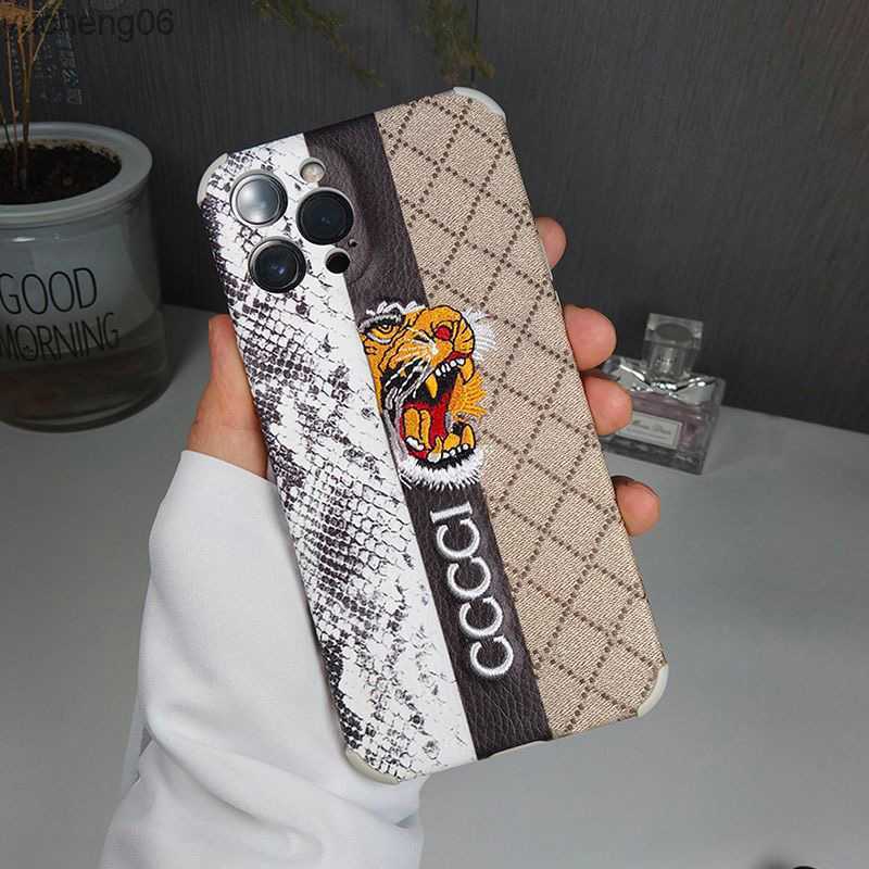 

Designer Tiger Phone Case For Iphone 12 Mini 11proamx Cover Xs Xr X 7 Plus 8 Plaid High Quality Phonecase yucheng06