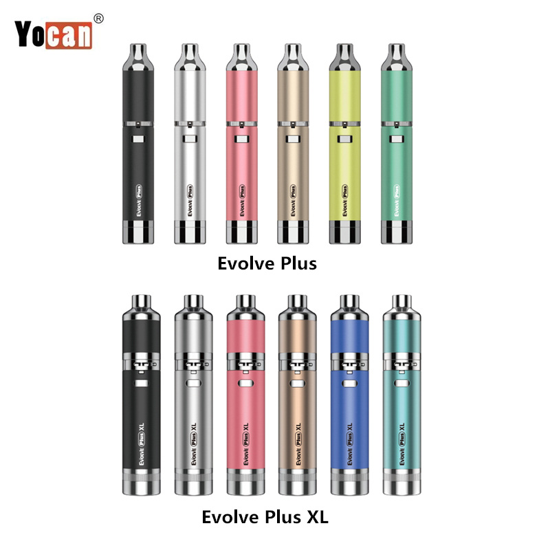 

1pc Authentic Yocan Evolve Plus & Evolve Plus XL Wax Vape Pen Kit New Version with QDC QUAD Coils Dabber Atomizer Dry Herb Oil E Cigarette Vaporizer Dab Rig, Mixed colors