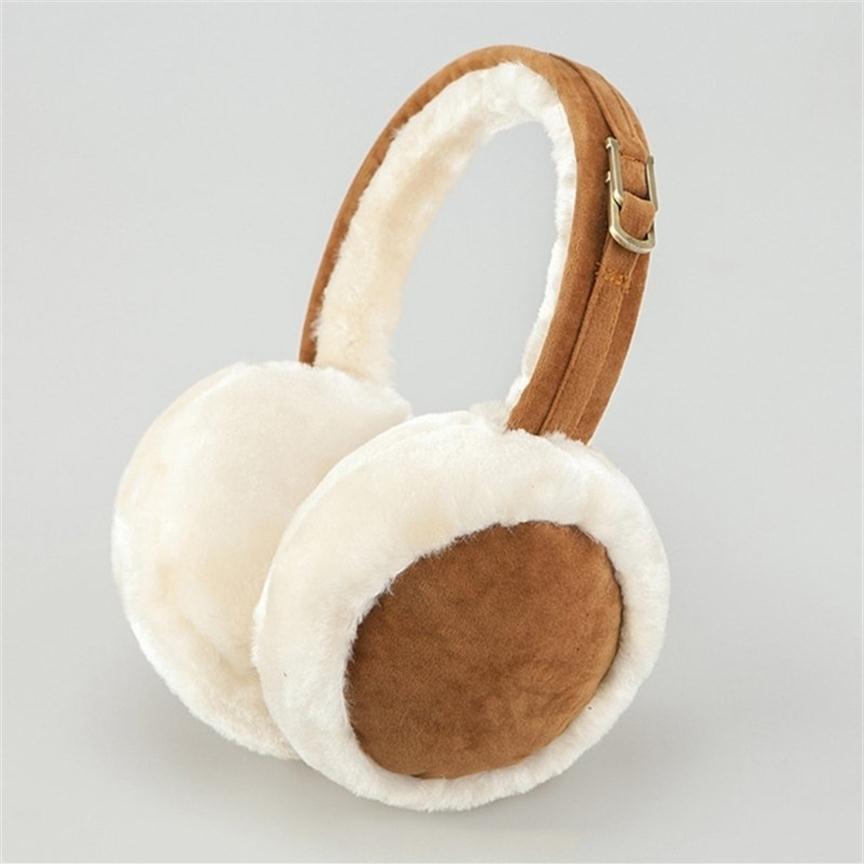 

Ear Muffs Warm Plush Earmuffs Imitation Fur Unisex Sweet Style Pure Color Fashion Foldable Soft Simple Adjustable Winter Accessories 22281r, Beige
