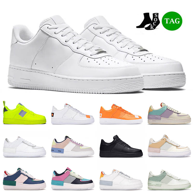 

Classic Airforce 1 Running Shoes Triple White Black Utility Volt Wheat Skate Low Cut 07 Mens Women Trainers af1 Shadow Designer Sneakers Outdoor Jogging Size 36-47, A16 black high 36-45