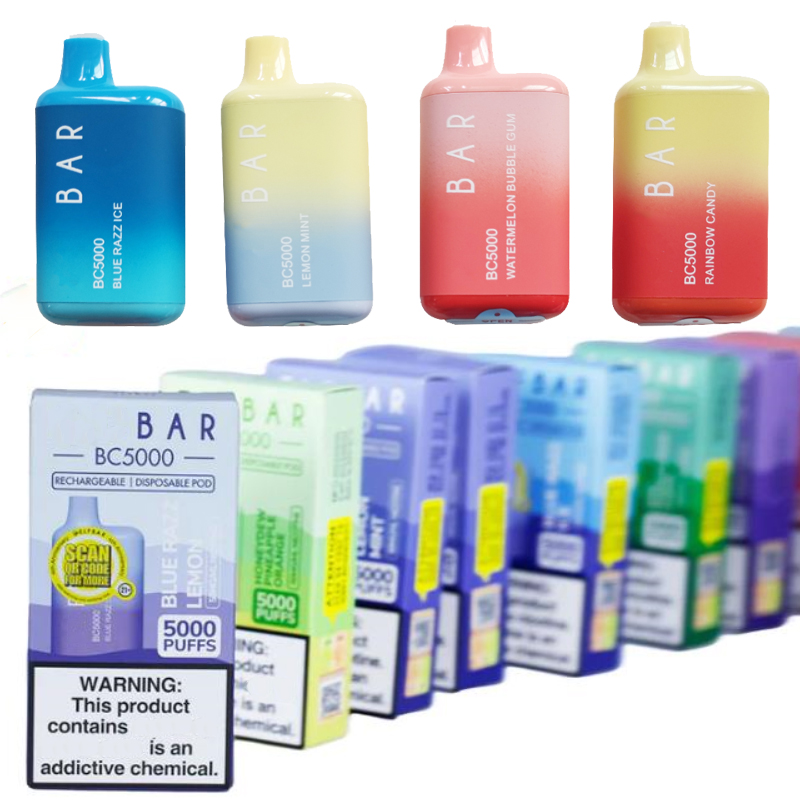 

Puff 5000 BC5000 Disposable E Cigarettes Vape Pen 13ml Pre-filled Mesh Coil Pods 650mAh Battery Esco Bar OEM