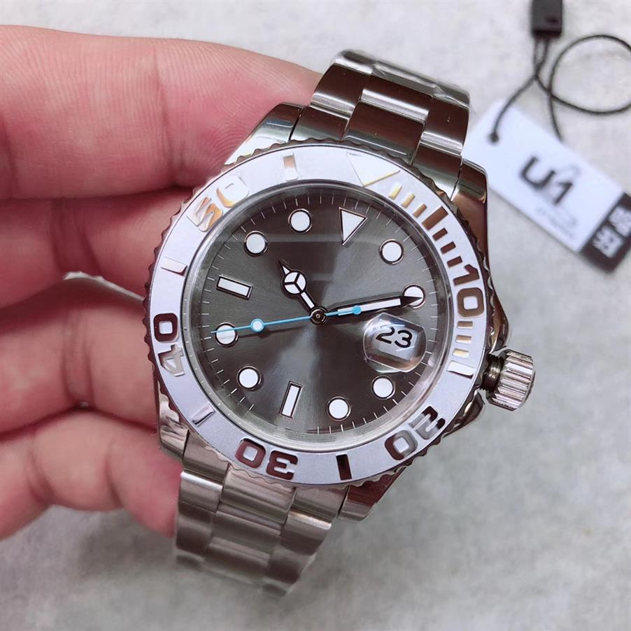 

ST9 Stainless Steel Automatic Mechanical Watch YatchMaster Men Quality 40MM Platinum Dial 116622 Floding Clasp Sapphire Glass Mens297J, No send watch for shipping