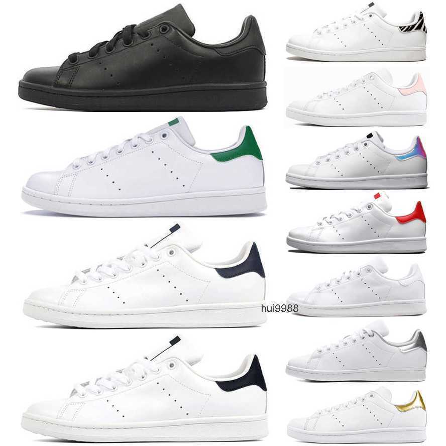 

2022 stan smith men low women casual Shoes OG triple black white green zebra university lush red metallic silver gold navy pink low mens jordas, Color # 1