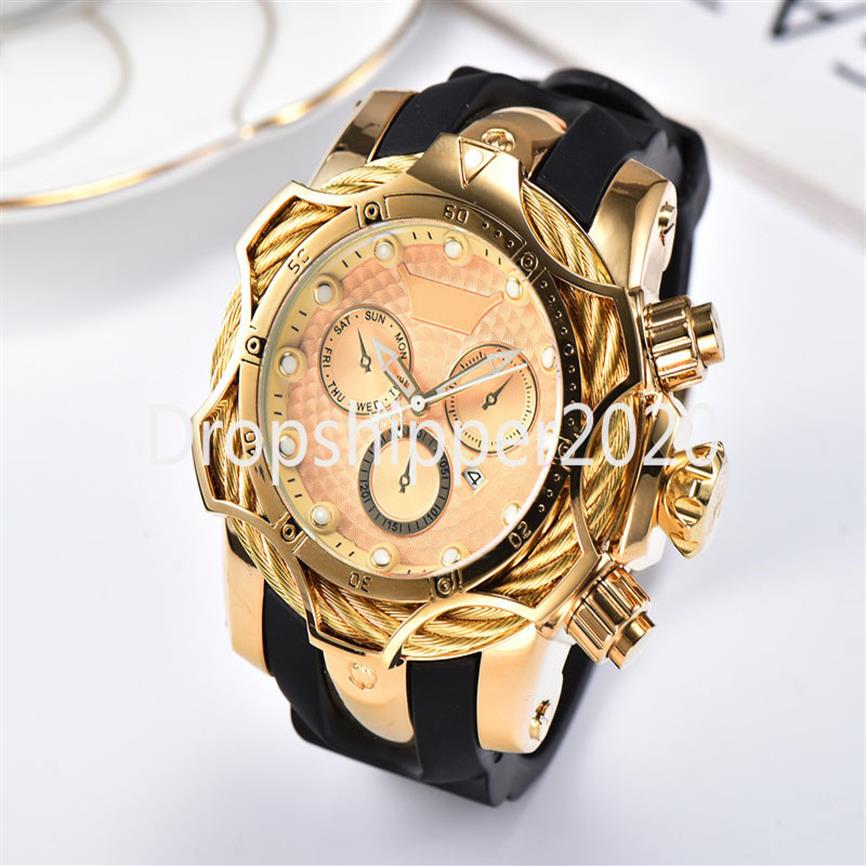 

Unbeaten Watch Fashion Luxury Brand Men's Sports Quartz Watch Calendar Waterproof Large Dial Black Silicone Strap Reloj de ho308D, Tool