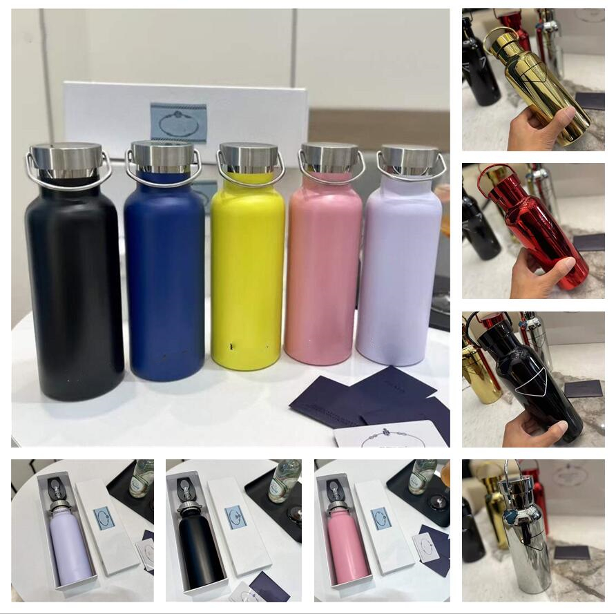 

Designer Trend 500ML Kettle Bottle 9 Colors Stainless Steel Water Bottles Adults Children Outdoor Cycling Sports Thermal Insulation Hipster Cup, As picture