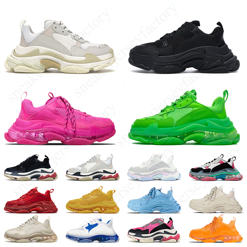 

Triple s womens mens designer shoes Oversized platform balencaigas casual sneakers triples flat Clear Sole Loafers luxury sports trainers Balencigas size 36-45, #20 triple white 36-45