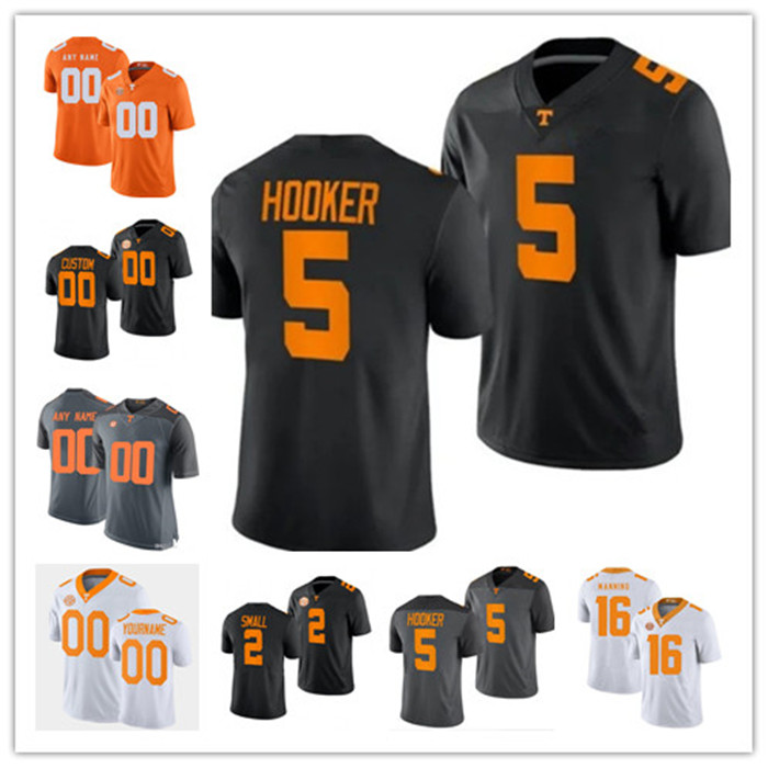 

NCAA Tennessee Volunteers College Football 5 Hendon Hooker Jersey 2 Jabari Small Peyton Manning Alvin Kamara Eric Berry Reggie White Black Custom Any Name Number