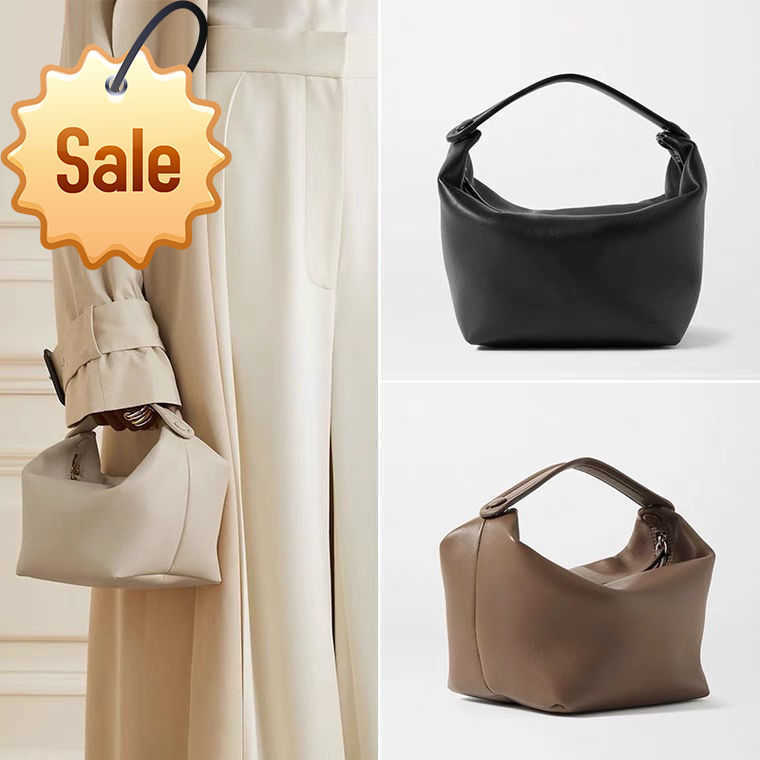 

Luxury Designer Handbags Row2023 Women's New Minimalist Light Luxurys Cowhide Fashion Small Square Hand Bag Factory Direct Sales, Black original