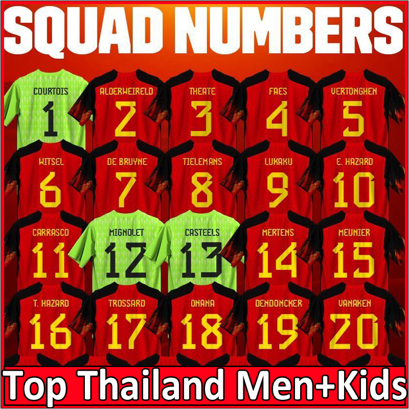 

FANS player BELGIUM 2022 World Cup soccer jerseys National Team DE BRUYNE HAZARD COURTOIS LUKAKU TIELEMANS DOKU 22 23 Batshuayi Kevin men kids set Football Shirt Kits, Kids home