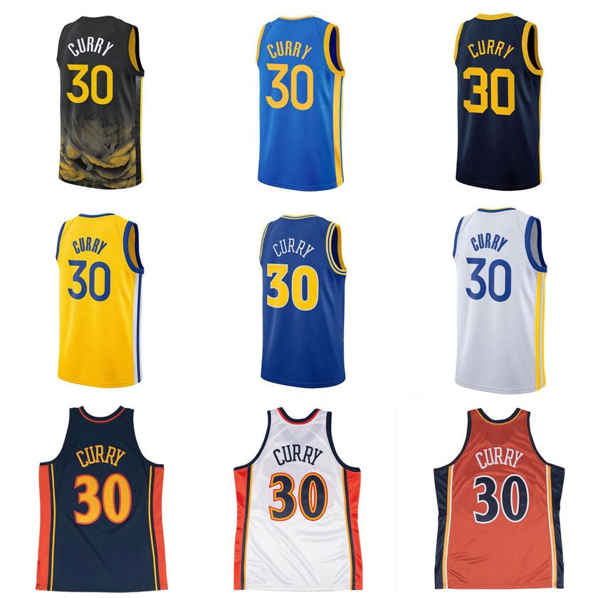 

Basketball Jerseys Stephen Curry jersey 2022-23 black yellow white blue city jersey Men Youth S-XXL, With logo