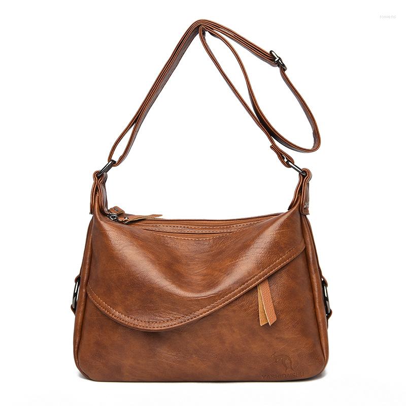 

Evening Bags Fashion Ladies Shoulder Diagonal Bag Middle-aged Casual Soft Leather Mother, Beige