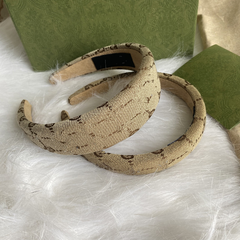

2CM/4CM Christmas Hair Hoop G Luxury Headbands For Women Khaki Color Super Classic Headband Girls Daily Wear HairJewelry