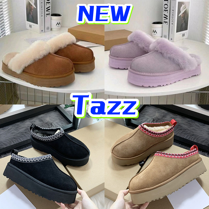 

Australia Tazz Slippers fur slides Designer Women Snow Boots Classic Ultra Mini platform Boot Chestnut Womens Winter Warm Ankle booties Australian Tasman Slipper, 13# bubble wrap packaging