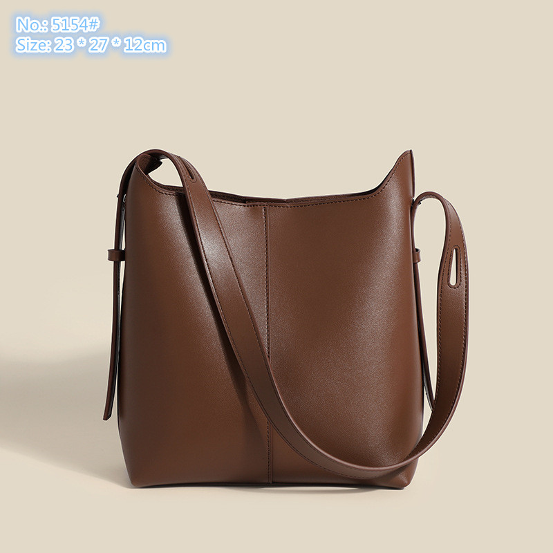 

Wholesale factory ladies shoulder bags 4 colors simple Joker solid color leather tote bag elegant atmosphere retro handbag large capacity Western backpack, Yellow-5154#