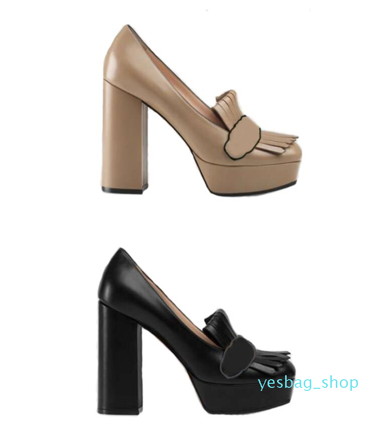 

Marmont High Heels platform pump with fringe women Sandals platform Party shoes 100% Genuine leather 5colors big size 852014, Taupe