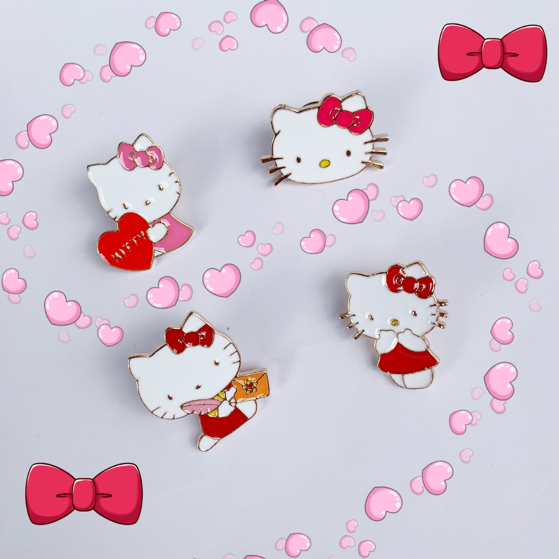 

pink cat Cute Anime Movies Games Hard Enamel Pins Collect Metal Cartoon Brooch Backpack Hat Bag Collar Lapel Badges Women Fashion Jewelry Elf brooch, Color #1