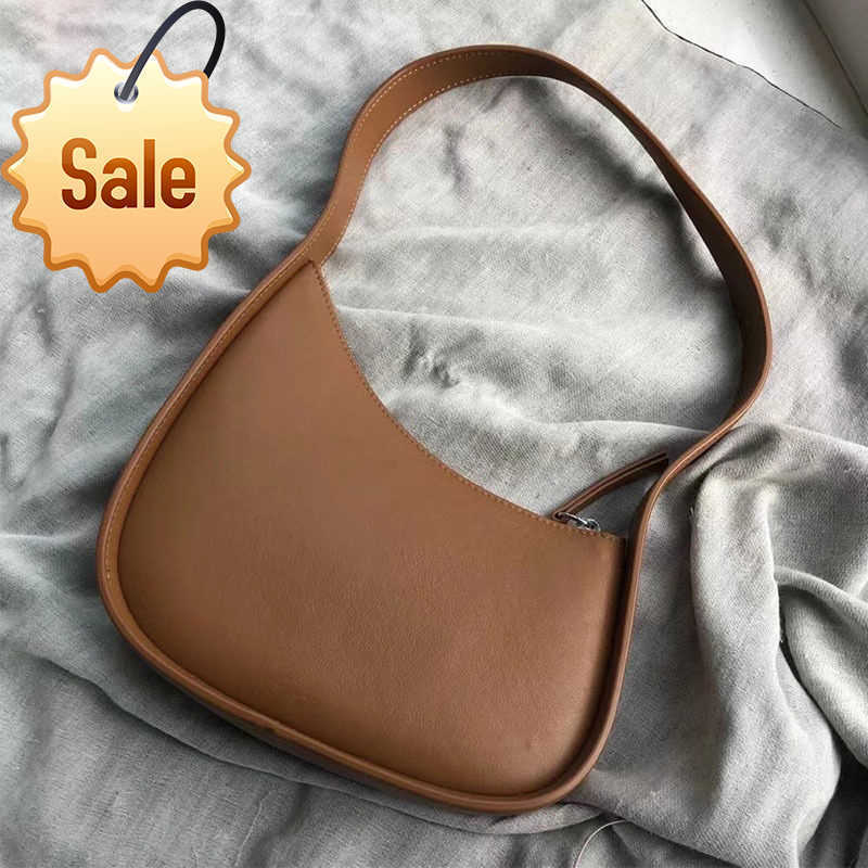 

Luxury Designer Shoulder Bags 2023 Fashion Women's Row Half Moon Bags Quality Leather Single Shoulders Underarm Bag Factory Direct Sales, Black