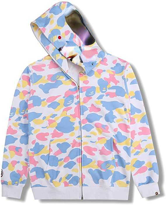 Mens Hoodie Full Zip Up Hoodies for Woman Black Camouflage Jacket Blue Hoody Hooded Sweatshirt Man Womens Warm Long Sleeve Tech Fleece-image-820747793