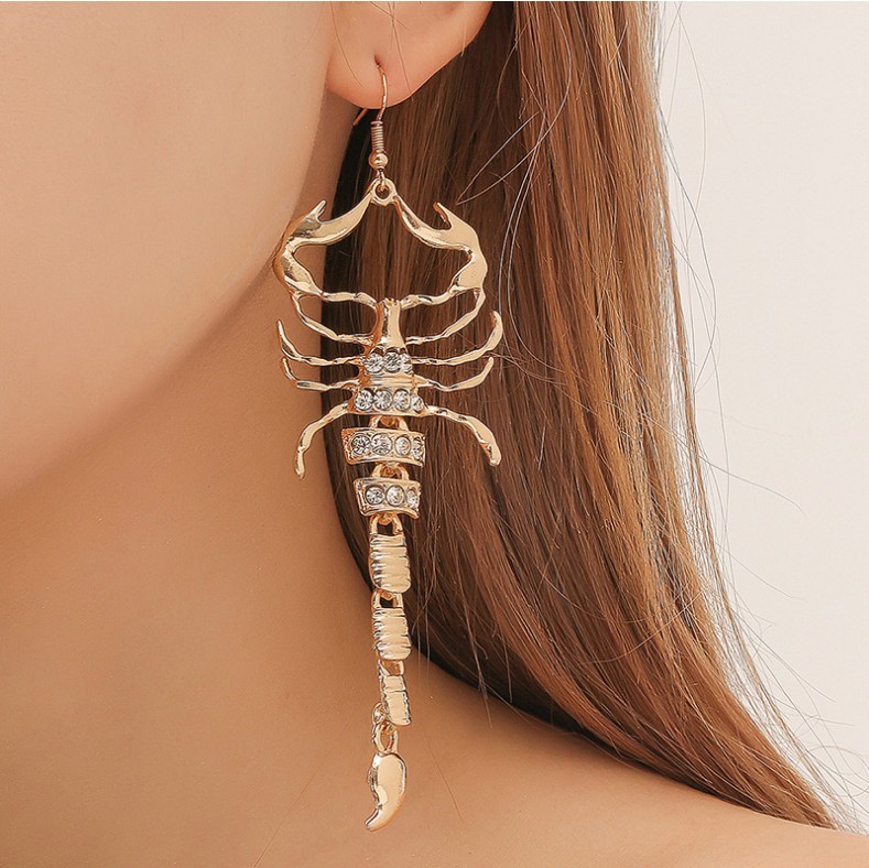 

earrings Charm Fashion personality insect earrings diamond-encrusted scorpion pendant
