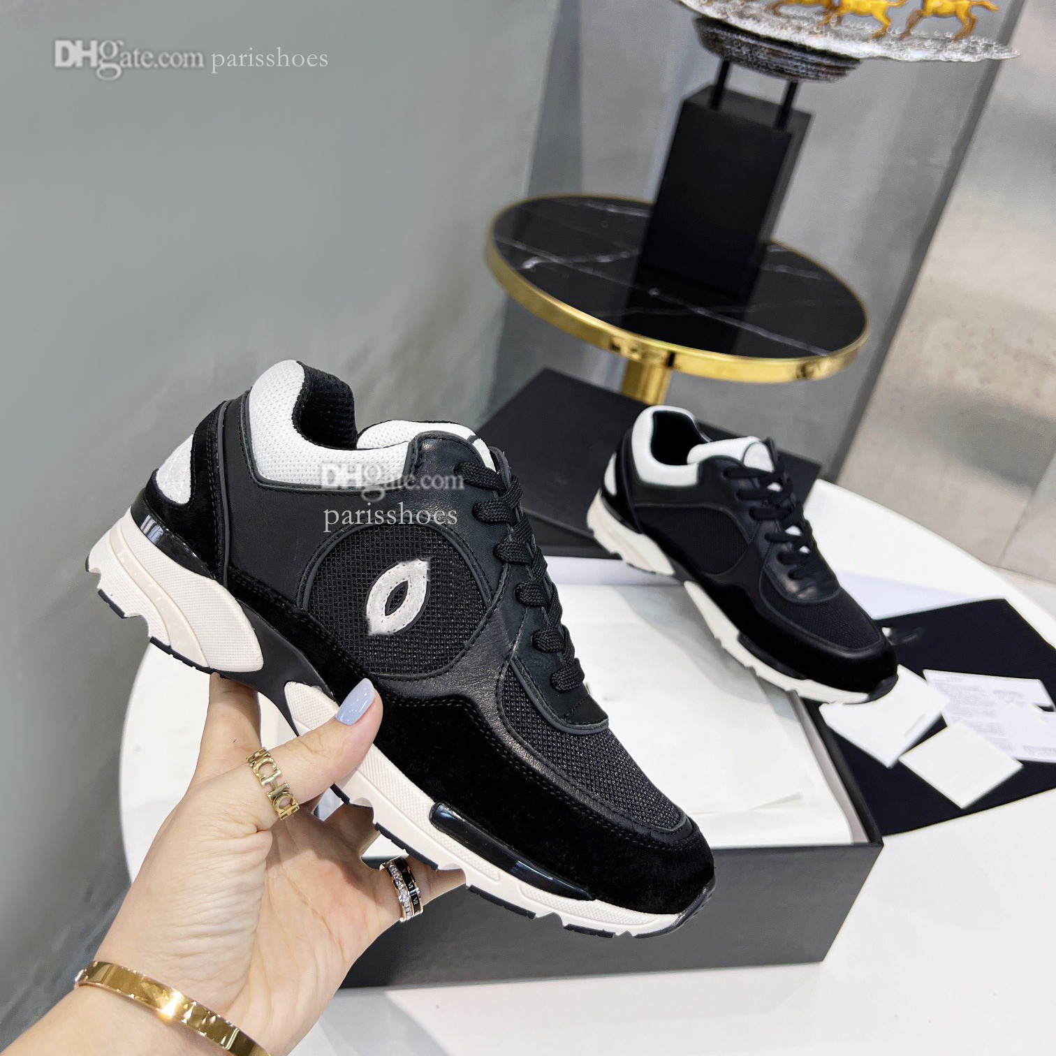 

High Quality Designer Hiking Footwear CC Sneaker Sports Shoes Women Fashion Channel Trainer Running sdgsdg, With logo