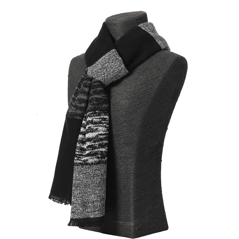 

Scarves Classic Winter Casual Men Cashmere Scarf Warm Neckercheif Plaid Business Cotton Wraps Male High Quality 221119