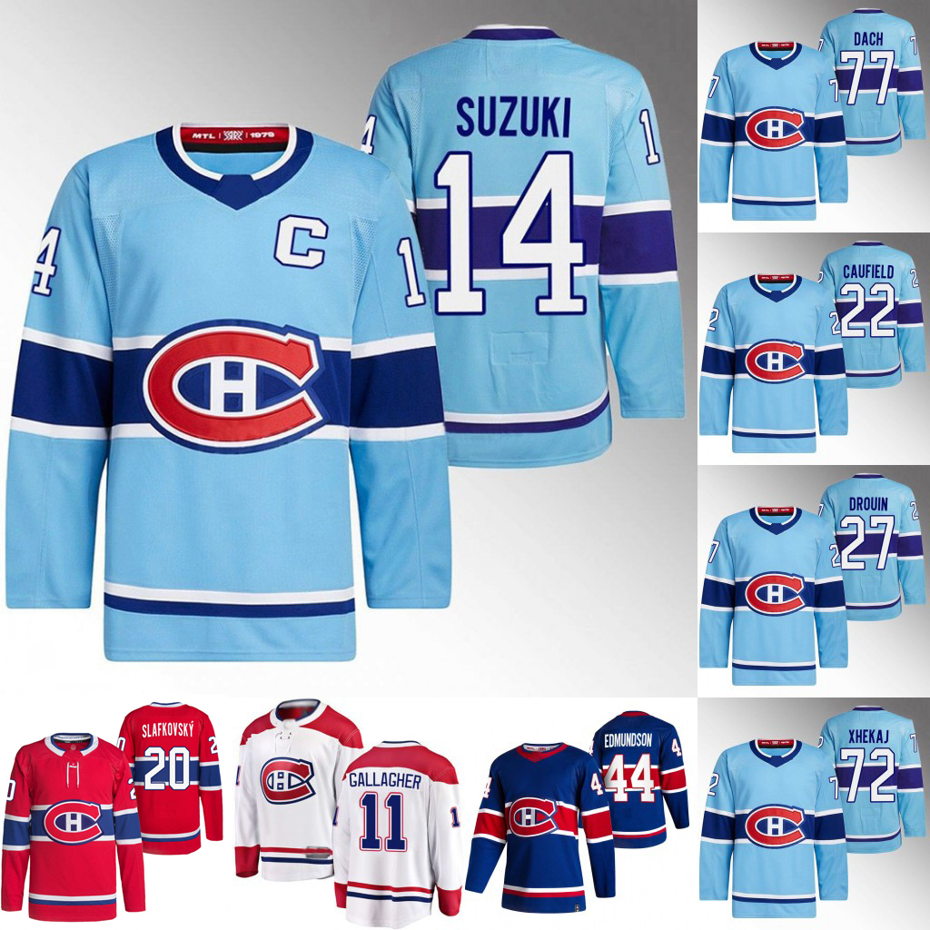 

Canadiens 2023 Reverse Retro Jersey Montreals Nick Suzuki Cole Caufield Arber Xhekaj Carey Price Kirby Dach Juraj Slafkovsky Josh Anderson Johnathan Kovacevic, Men s-xxxl red