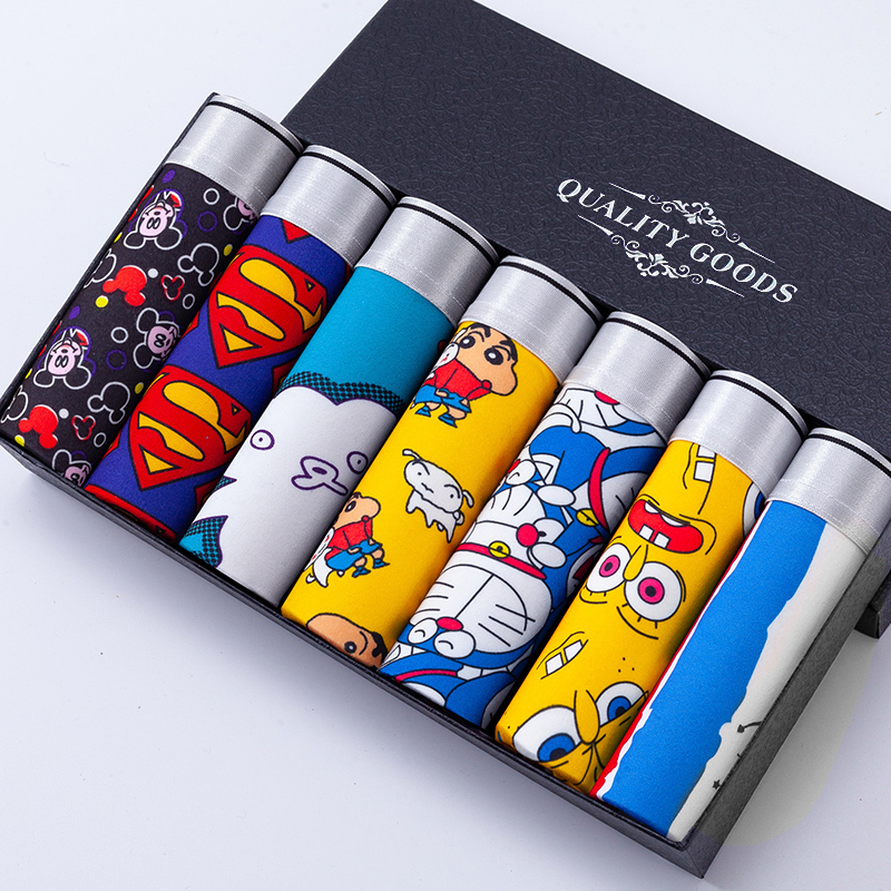 

Underpants 5 7pcs lotMen s Sexy Underwear Cartoon Fun Anime Trend Boxer Shorts High Quality Soft and Comfortable Fabric Men 221119, 5pcs 5e
