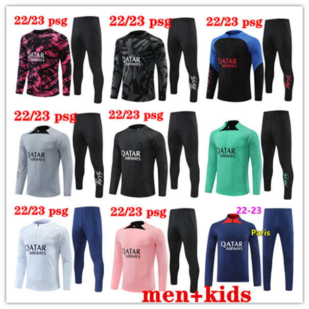 

22/23 chandal tuta psgS tracksuits training player version maillot Soccer 21 22 23 Paris football jerseys retro kit survetement foot MessiS mbappe mens and kids