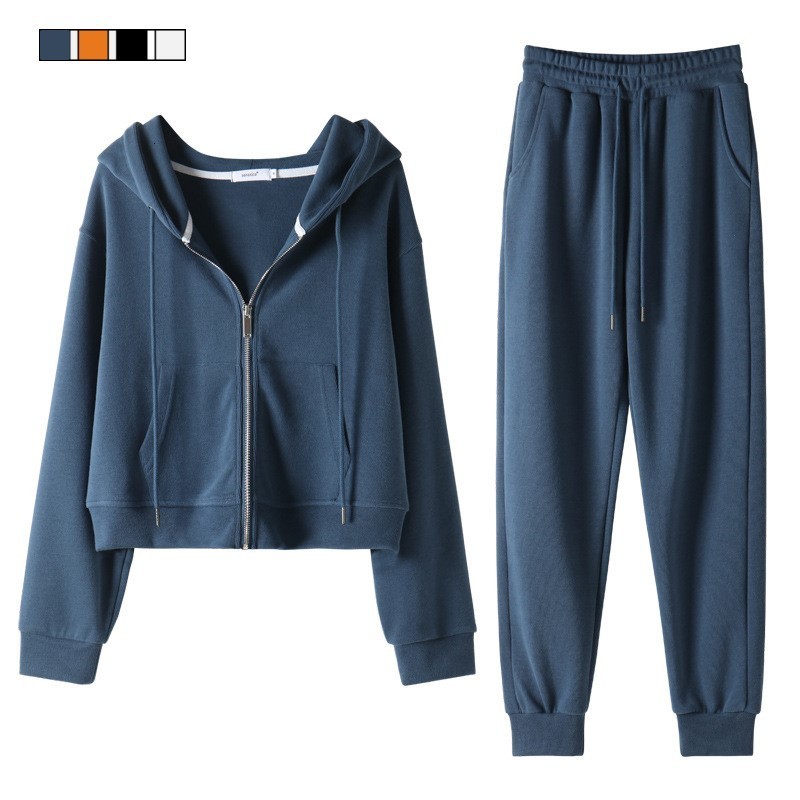 

Women s Two Piece Pants  2XL Winter Women Tracksuits Sets Solid Color Long Sleeve Hoodies Pant Suits Sport Casual Wholesale Drop 221119, Gray