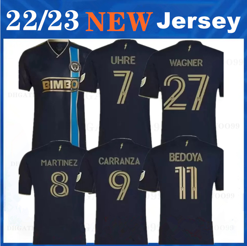 

22 23 Philadelphia Union Soccer Jerseys Home 2022 2023 MLS Uhre Martinez Carranza Bedoya Mbaizo Santos Wagner Fontana Futbol Camisetas Version del jugador