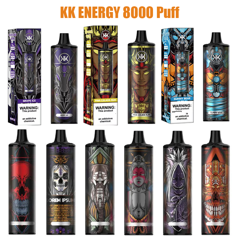 

KK Energy 8000 Puff Disposable E Cigarette vaper desechables 850mah vape desechable 16ml Pre-filled pods desechables with Colorful light