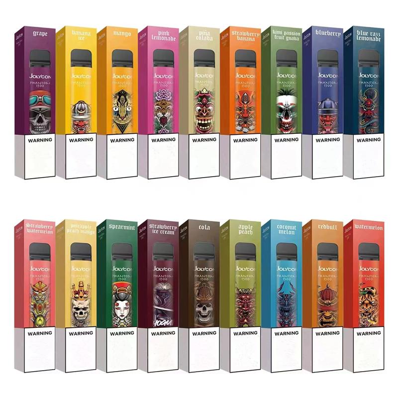 

Jolycon Disposable vapes E cigarettes 1500 Puffs Vape 20 flavors Pen Pre-Filled Cartridge Pods Vaporizer