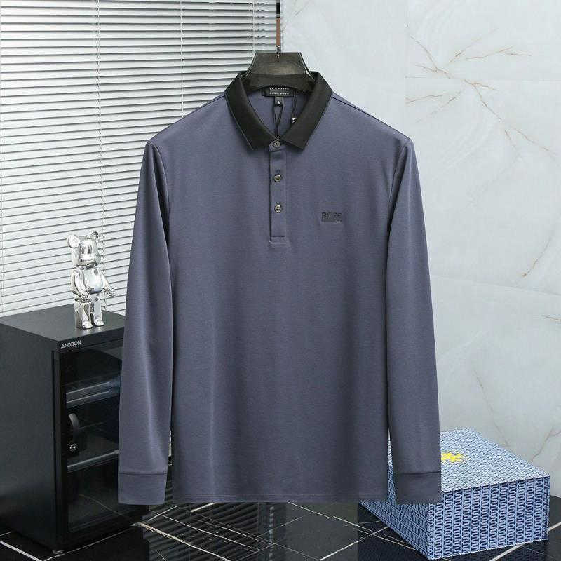 

Puls size mens polo shirt HB letter embroidery long sleeve tshirt designer sweatshirt men casual pullover tee man T-shirt 4xl 5xl 10GU, Green