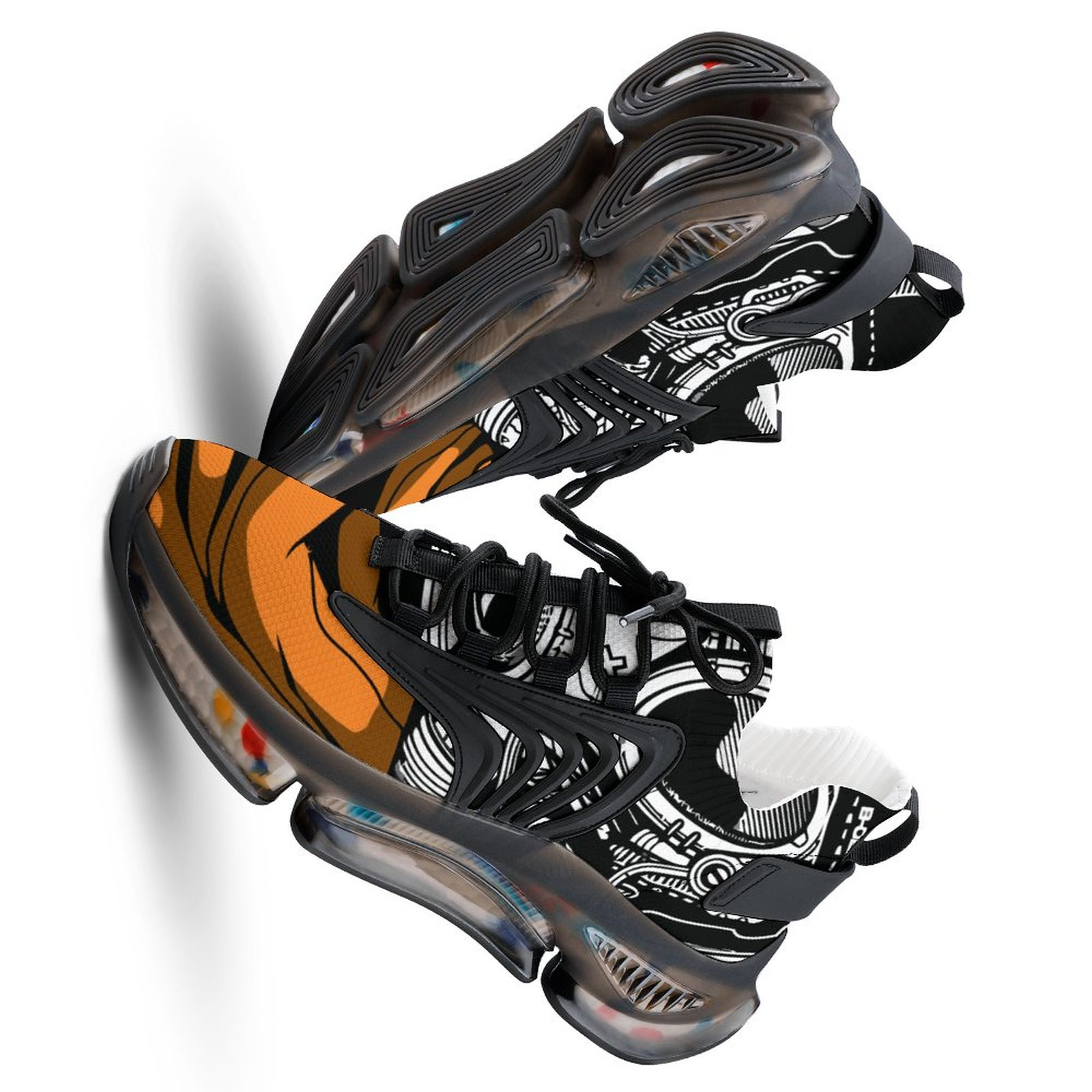 

Custom shoes orange green white Men shoes sneakers DIY Elastic Customized 015 sports trainers size eur 38-46 fdddfsasad