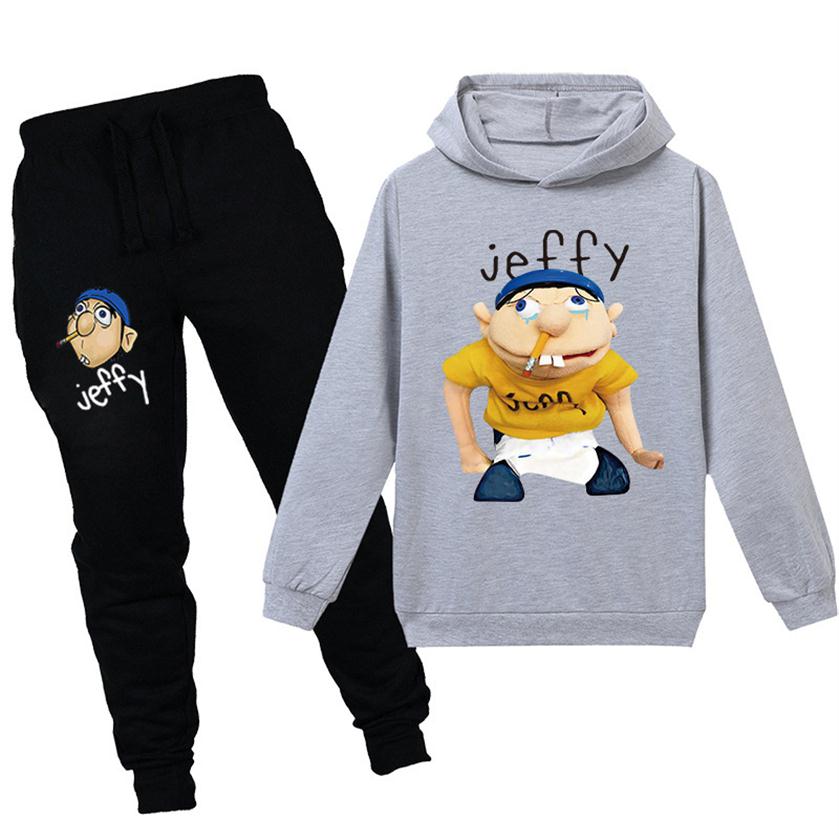 

Teenmiro Cartoon Jeffy Kids Sport Suit Boys Clothing Sets Girls Hooded Sweatshirt Pants Children Tracksuit Outfit Teenagers Pullover246h, Red