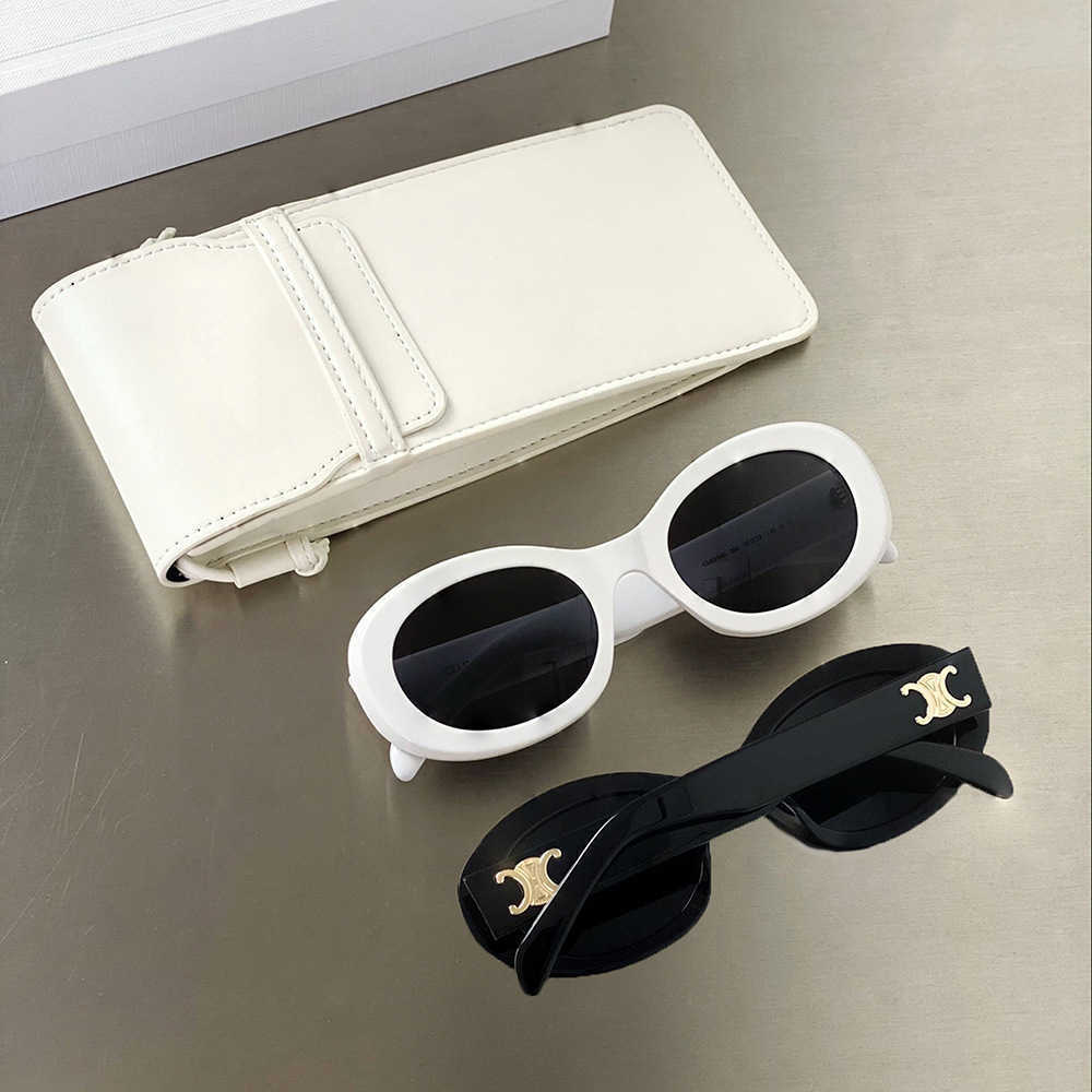 

CE new triumphal arch oval white cat's Eye Sunglasses female cl40194u