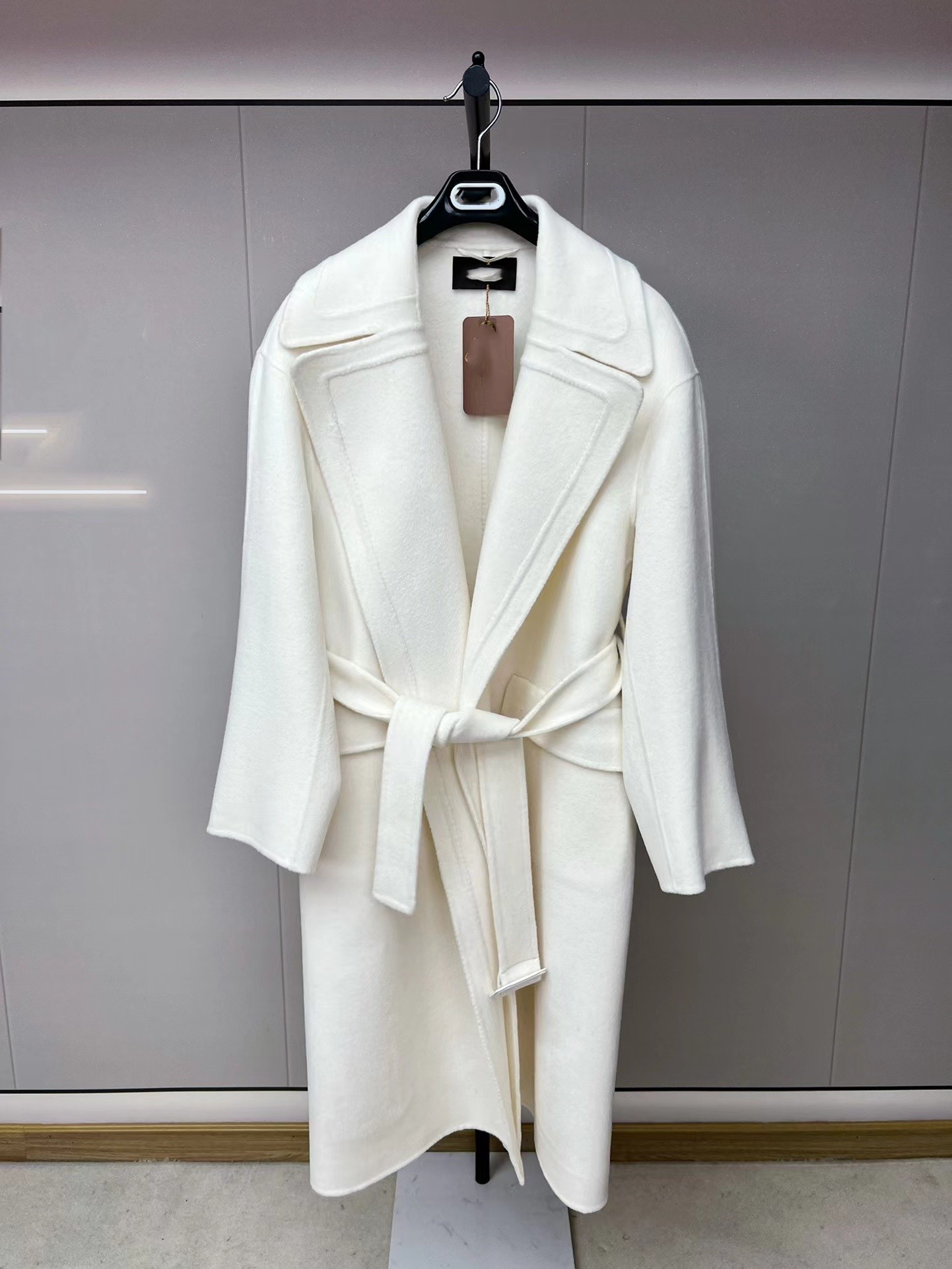 

Milan Runway Women' Wool & Blends 2022 New Autumn Winter Lapel Neck Long Sleeve Designer Coat Brand Same Style Outerwear 1119-1, Picture color