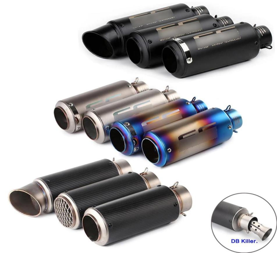 

51MM 60MM Universal Motorcycle Exhaust Muffler carbon fiber Escape Exhaust DB killer Dirt Bike Scooter For SC Project bws PCX1293020