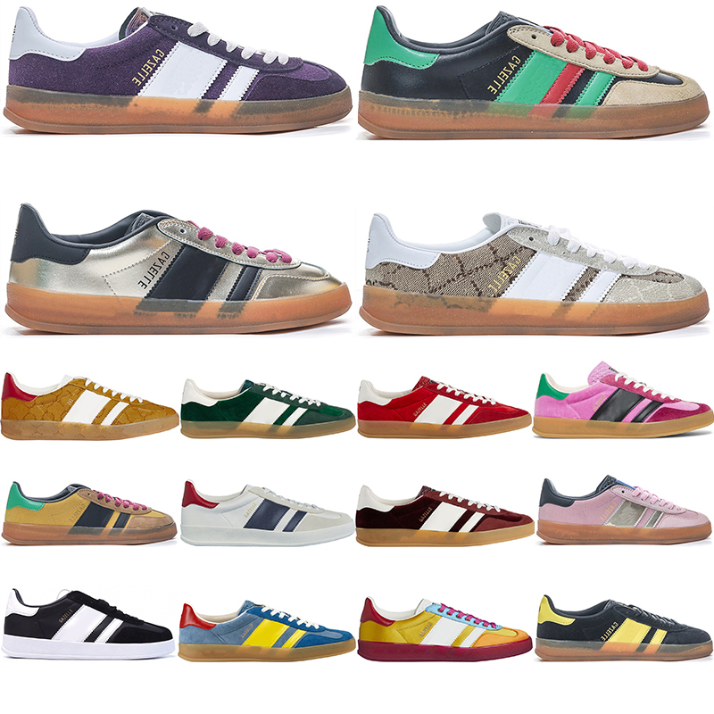 

Plate-forme Gazelle Outdoor Shoes For Men Women Pink Velvet Green Suede Light Blue Silk Yellow White Red Platform Flats Casual Sneaker Dhgate Trainers