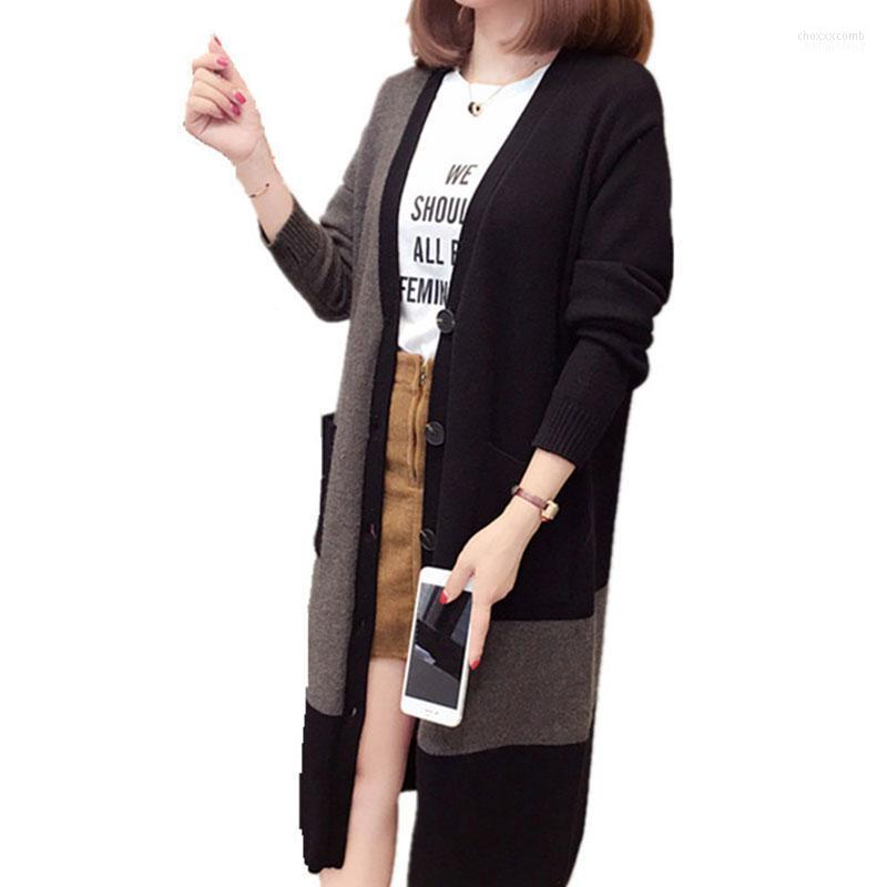 

Women's Sweaters Women's Women Autumn Winter Cardigans Female Fashion Pocket Slim Long Cardigan Ladies Loose Knitting Soft Outerwear, Gray