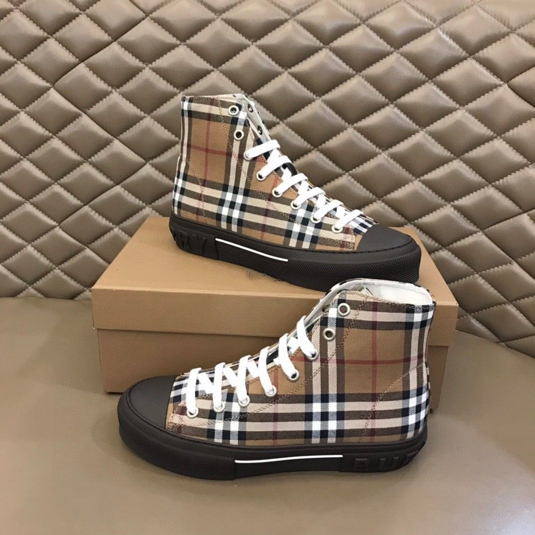 

Check Cotton Sneakers Designer Print Canvas Casual Shoes Vintage Men Women Checks Sneaker Gabardine Shoe Printed Letters Size 35-45 04
