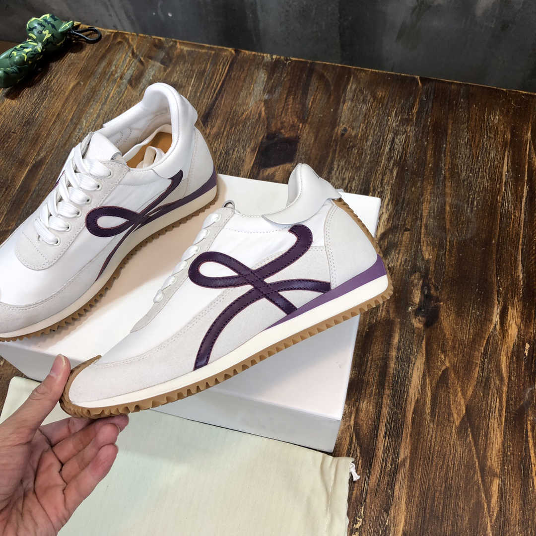 

Flow Runner Sneakers Designer Mens Womens Loews Casual Shoes in Nylon Suede Sneaker Soft Upper Fashion Sport Ruuning Classic Shoe Top, Color 8