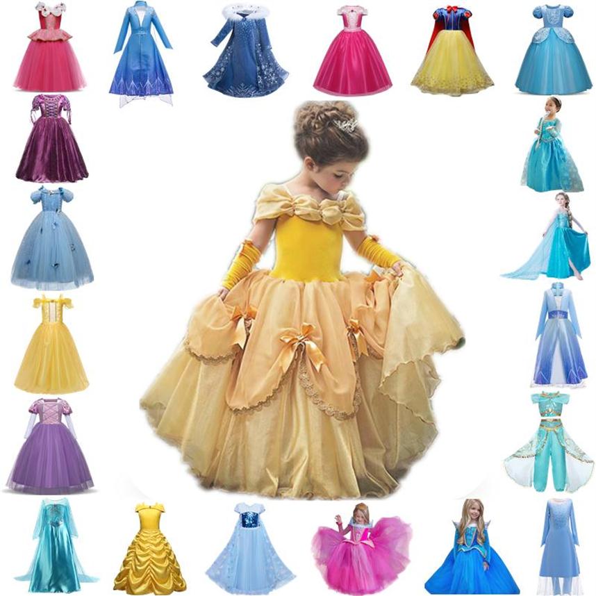 

Girl's Dresses Girls Princess Costume Kids Halloween Party Cosplay Dress Up Children Christmas Disguise 4-10 Years Clothes190K, 20 dress