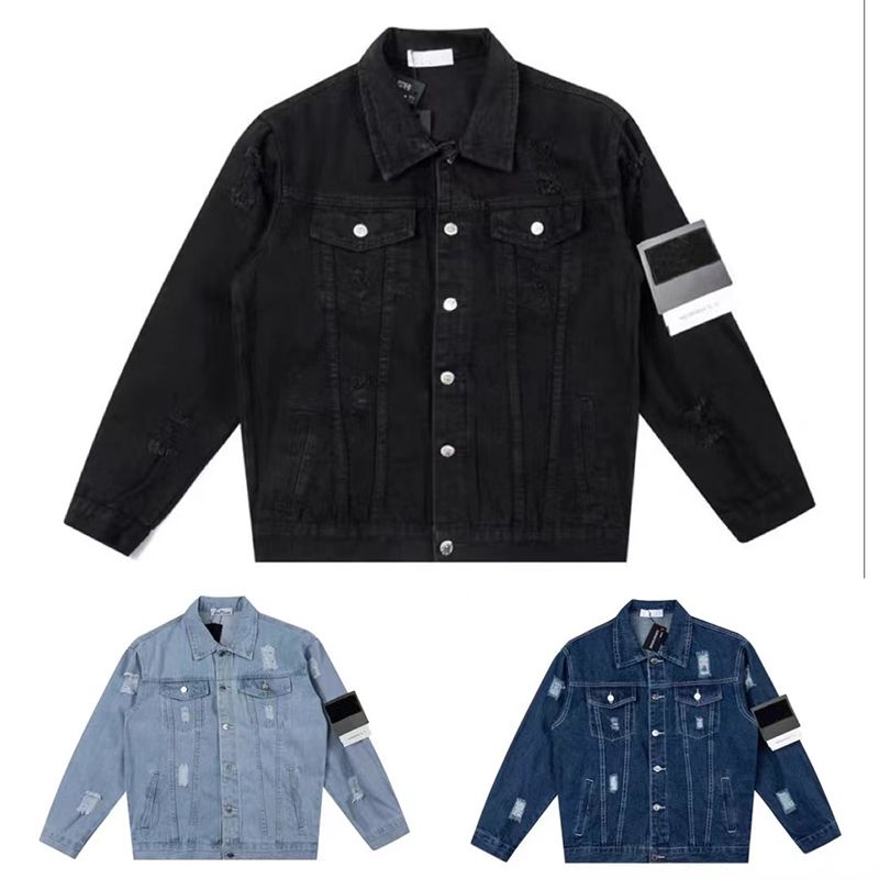 

Designer Brand designer topstoney jackets Stone classic armband frayed craft denim Island jacket Size -2XL, Preservatives (not sold separately)