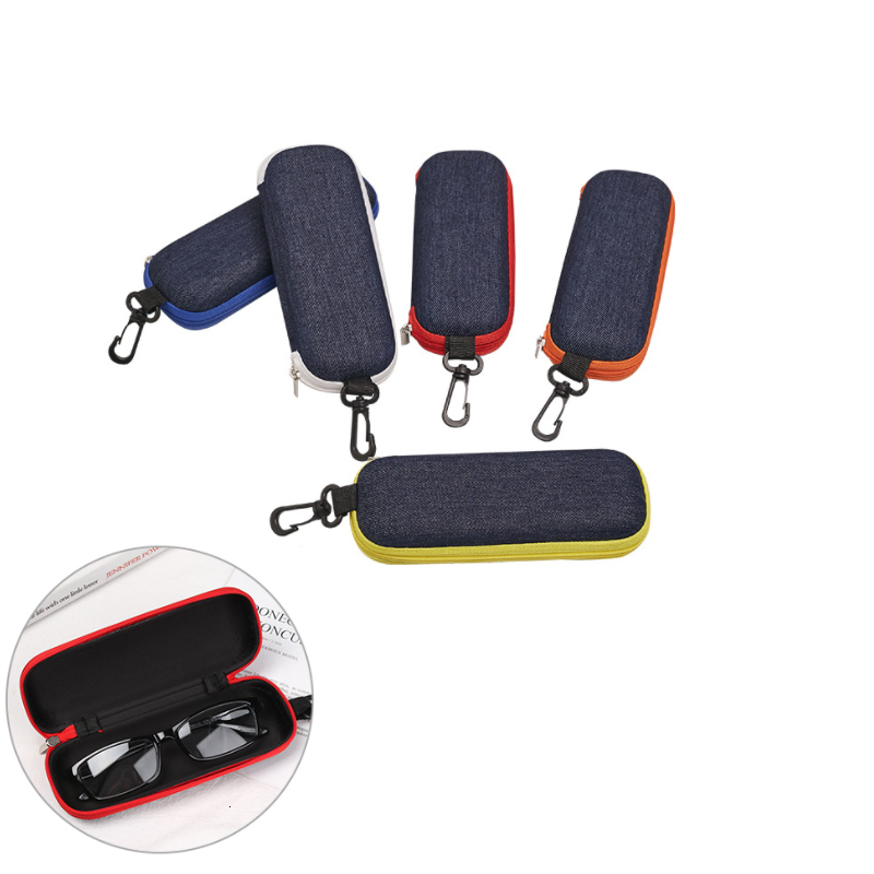 

Sunglasses Cases 1PC Portable Eyewear Cover Hard Case For Women Men Glasses Box With Lanyard Zipper Eyeglass Protector 221119
