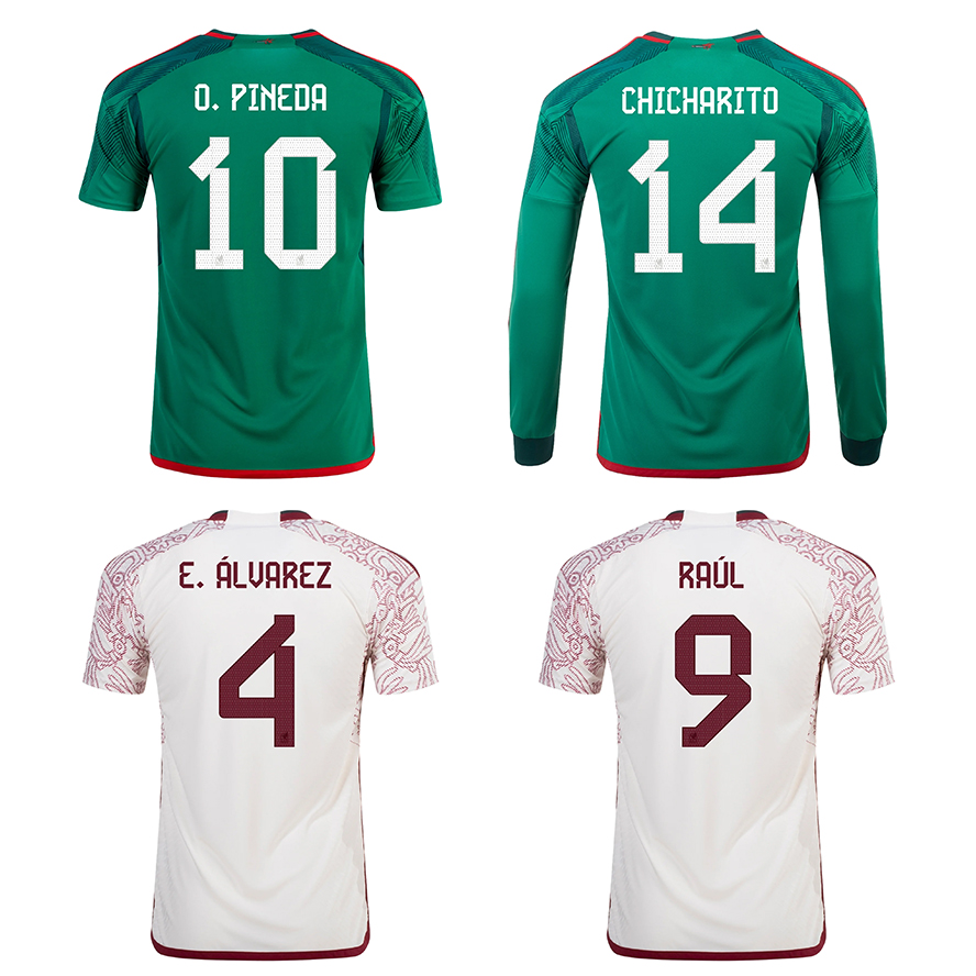 

2022 Mexican soccer jerseys H.LOZANO MEXICO CHICHARITO RAUL LOZANO WORLD football shirt 22 23 CUP G DOS SANTOS OCHOA Camisetas de futbol men kids kit, Green