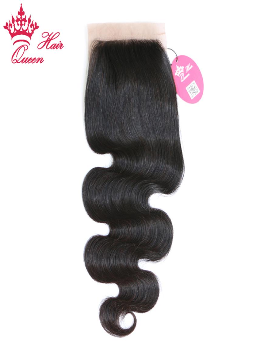 

Queen Hair Products Part Body Wave Silk Base Closure 100 Brazilian Virgin Human Hair9185487, Natural color #1b