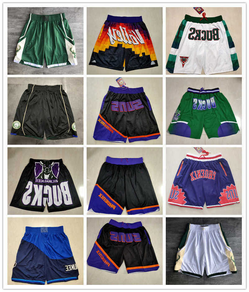 

Basketball Shorts Phoenix''Suns''men Milwaukee''Bucks''men pocket, Color