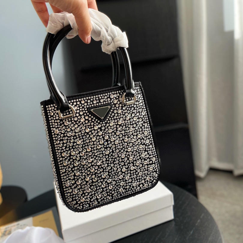 

Cosmetic Bags Cases Sparkly Rhinestone Tote Women Shoulder Bag Ladies Fashion Bling Handbag Top Handle Small Chic Glitter Purse Crossbody Bags Triangle Silver, Red