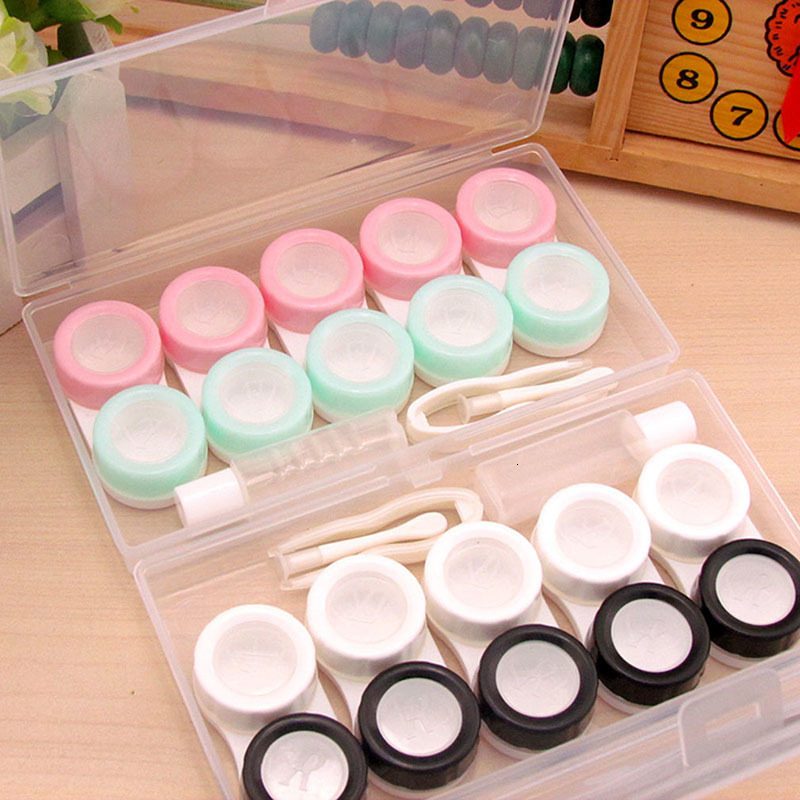 

Lens Clothes 5Pairs Contact Case Container Eyes Travel Portable Leakproof Kit Holder Box Storage Easy Carry 221119